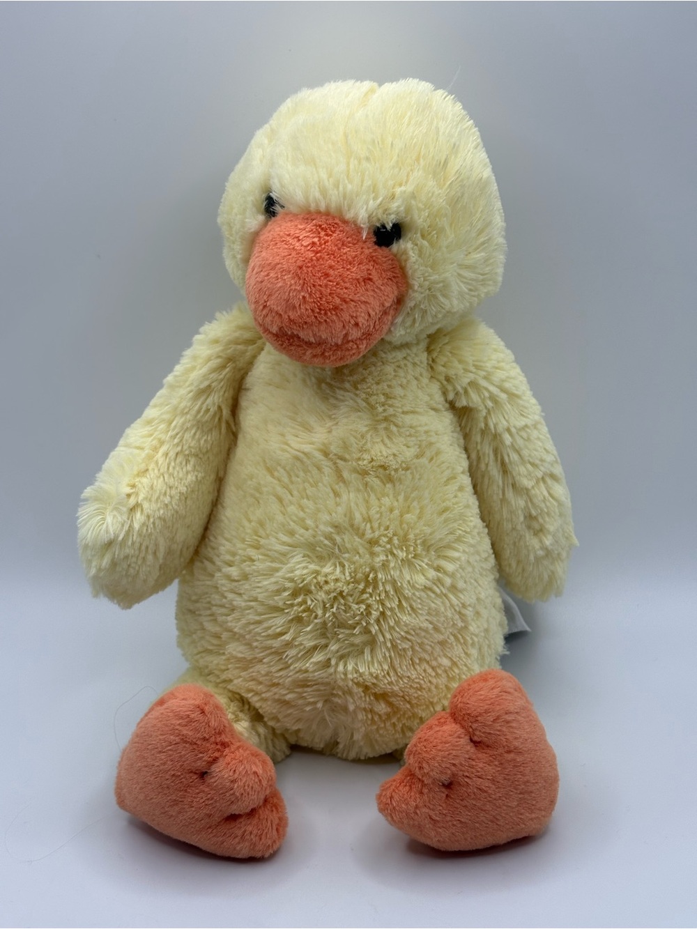 Jellycat Bashful Duckling Plush Soft Yellow Body Orange Beak Feet 11” Retired